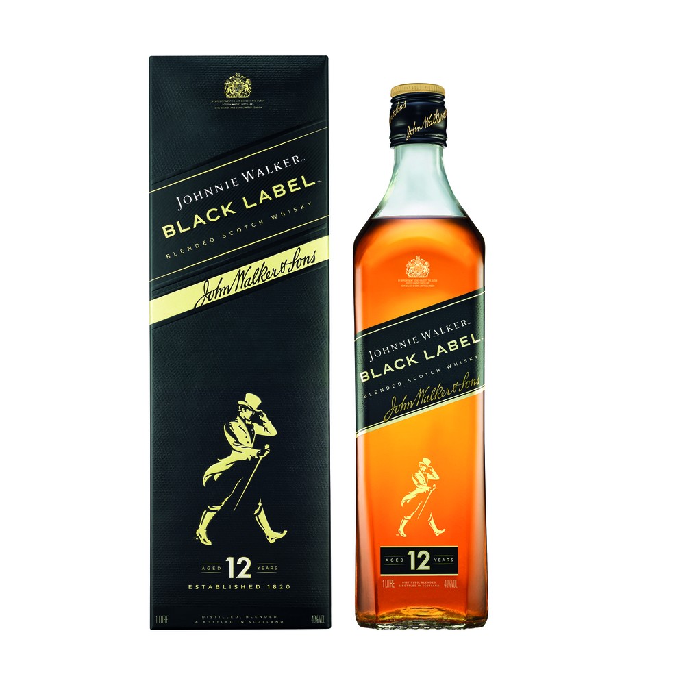 Johnnie walker black engraved bottle