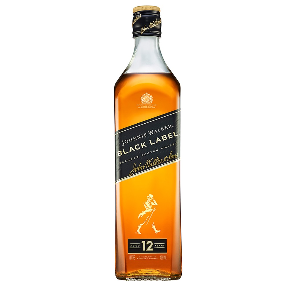Johnnie Walker Black Label Blended Scotch Whisky 1L - Aelia ...